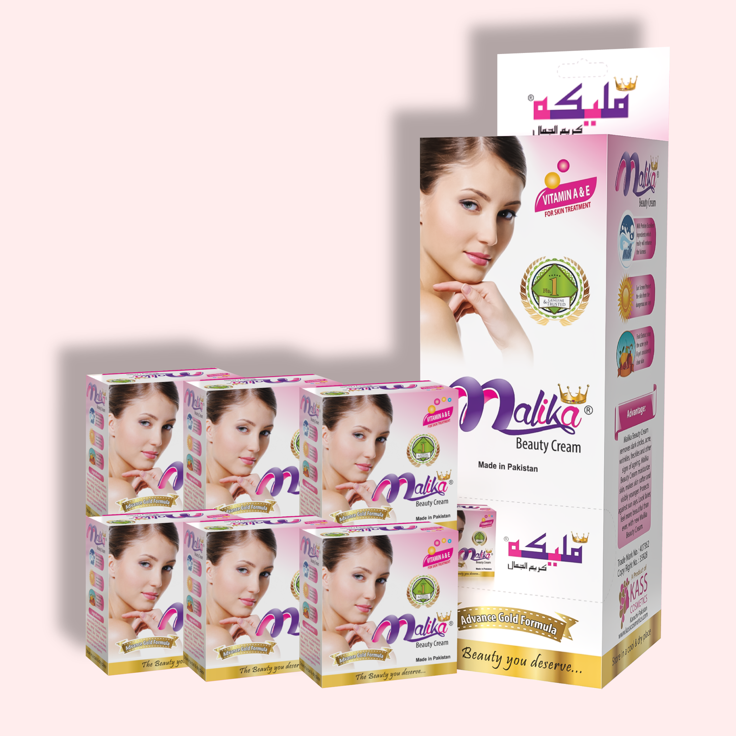 Malika Small 6 pc Dispenser With Free Gift